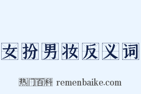 女扮男妆反义词是什么意思的图片